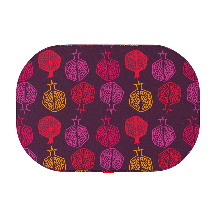 WAUDOG Relax dog bed, pattern "Pomegranate", with removable cover, M, W 80cm, L 55cm
