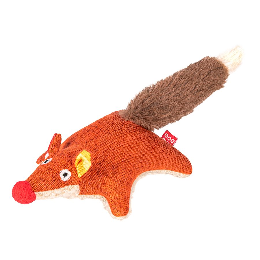 Dog toy WAUDOG Fun Plush Fox, knitted fabric, W 4 cm, L 14 cm, S