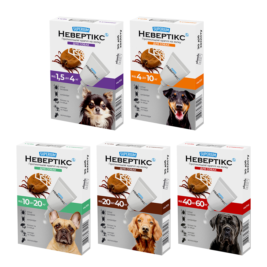 SUPERIUM Never ticks, tick repellent drops on the withers for dogs, 1.5-4 kg