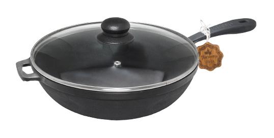 Cast iron frying pan "Our Workshop" Ø22 cm with a cast handle and glass lid ST-T2012C3