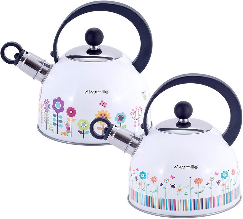 Kamille Meadow 1.8L Stainless Steel Whistling Kettle KM-1079