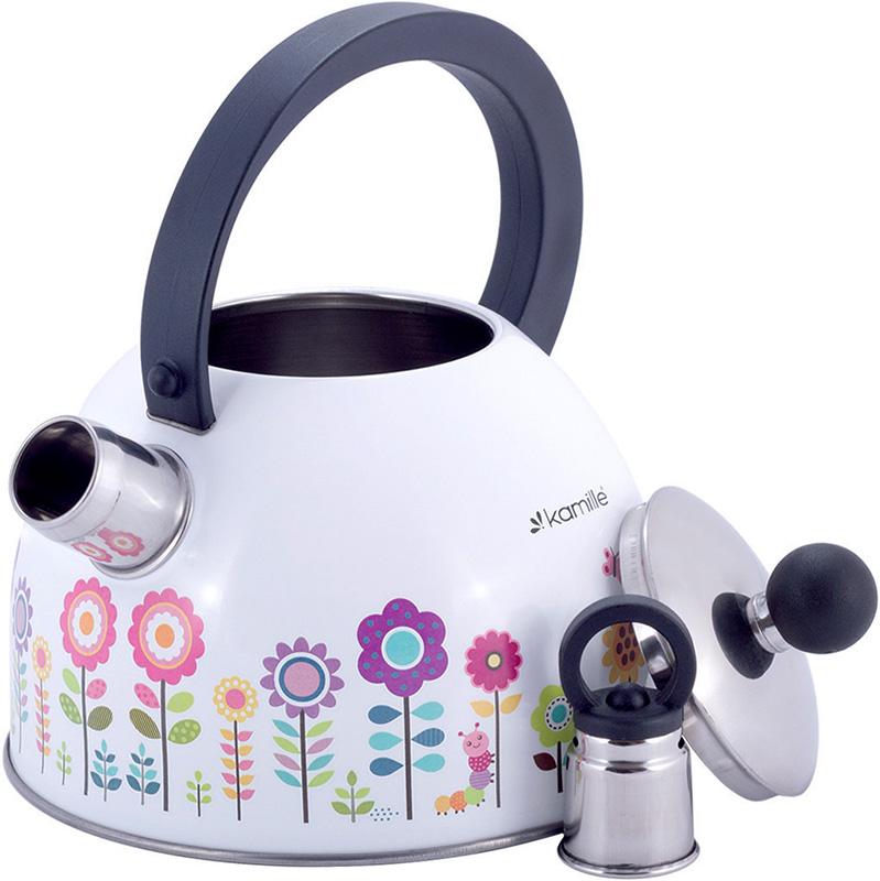 Kamille Meadow 1.8L Stainless Steel Whistling Kettle KM-1079