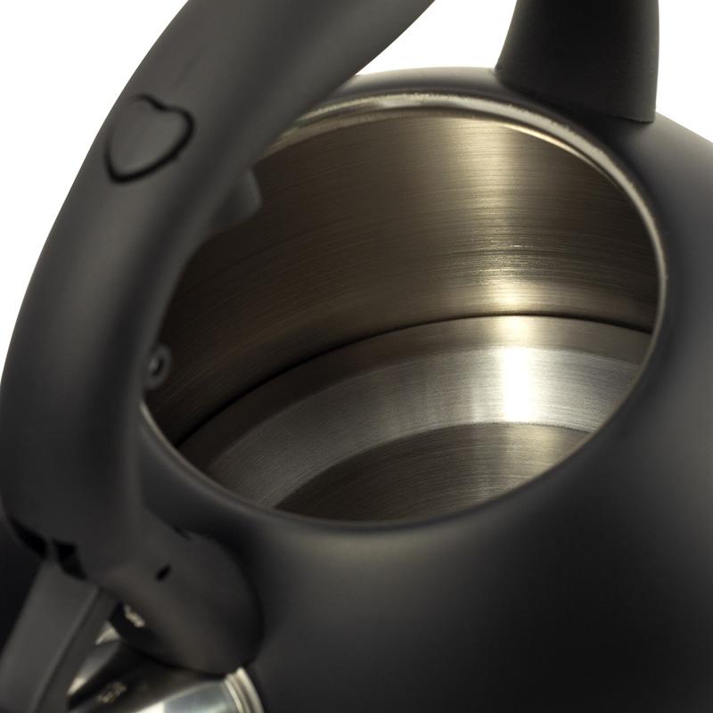 Чайник Ofenbach Magic Kettle 2л из нержавеющей стали со свистком, черный матовый NB-100300