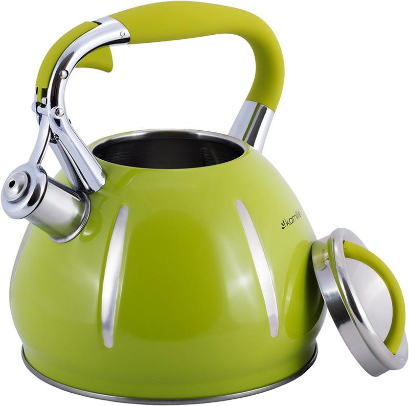 Kamille Marshmallow 3L Stainless Steel Whistling Kettle, Green KM-0691A-GR
