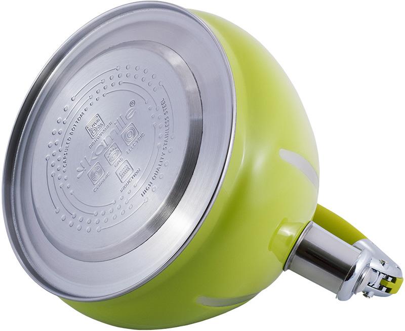 Kamille Marshmallow 3L Stainless Steel Whistling Kettle, Green KM-0691A-GR