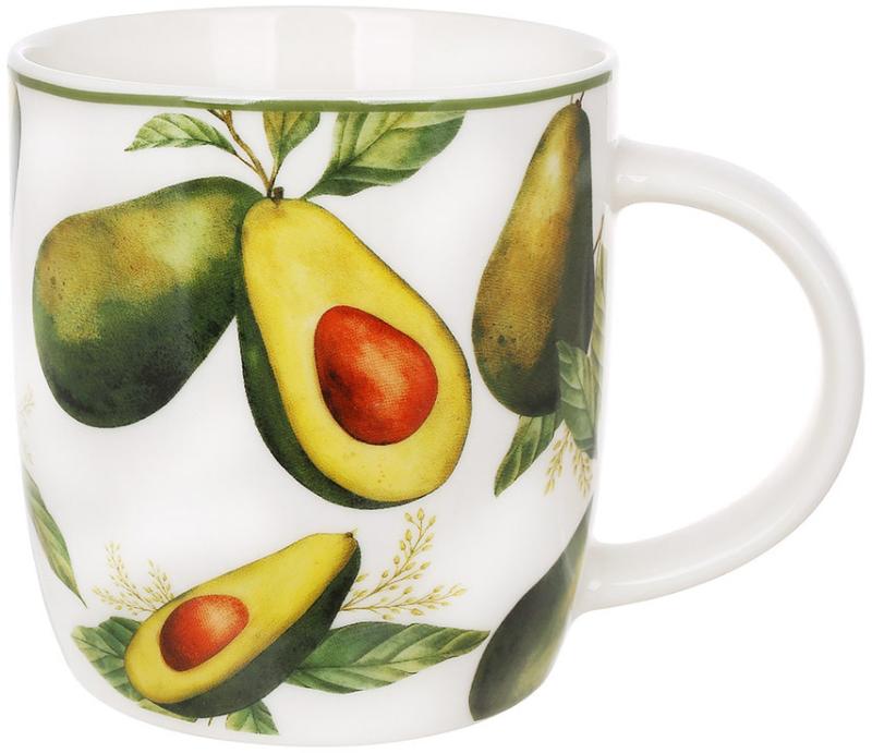 Set of 6 porcelain cups "Avocado Garden" 360ml BD-K323
