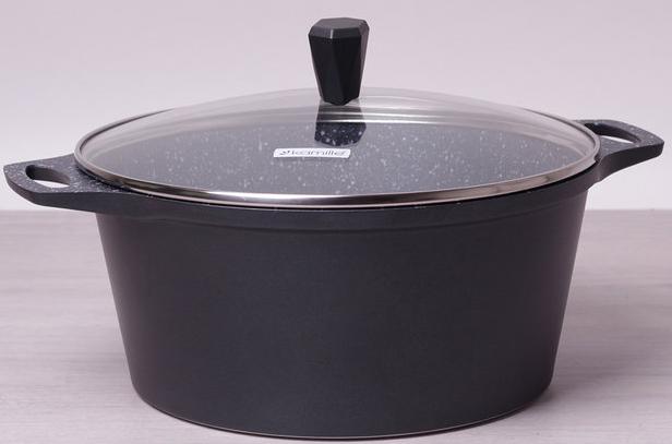 Кастрюля Kamille Casserole 6.3л со стеклянной крышкой KM-4402