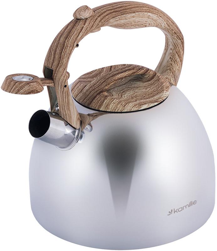 Чайник Kamille Whistling Kettle 2.7л из нержавеющей стали сатин со свистком KM-1090