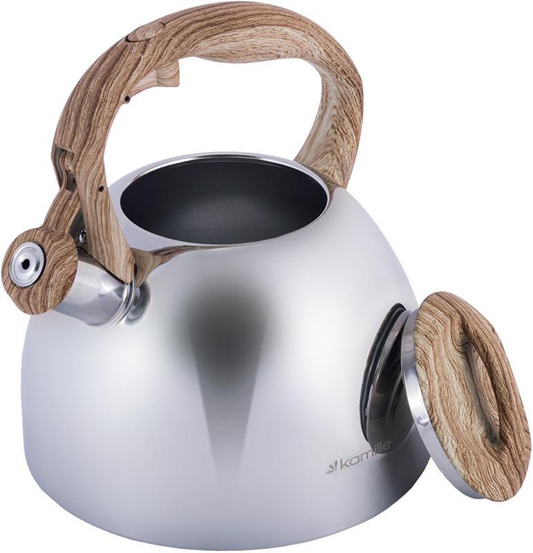 Чайник Kamille Whistling Kettle 2.7л из нержавеющей стали сатин со свистком KM-1090