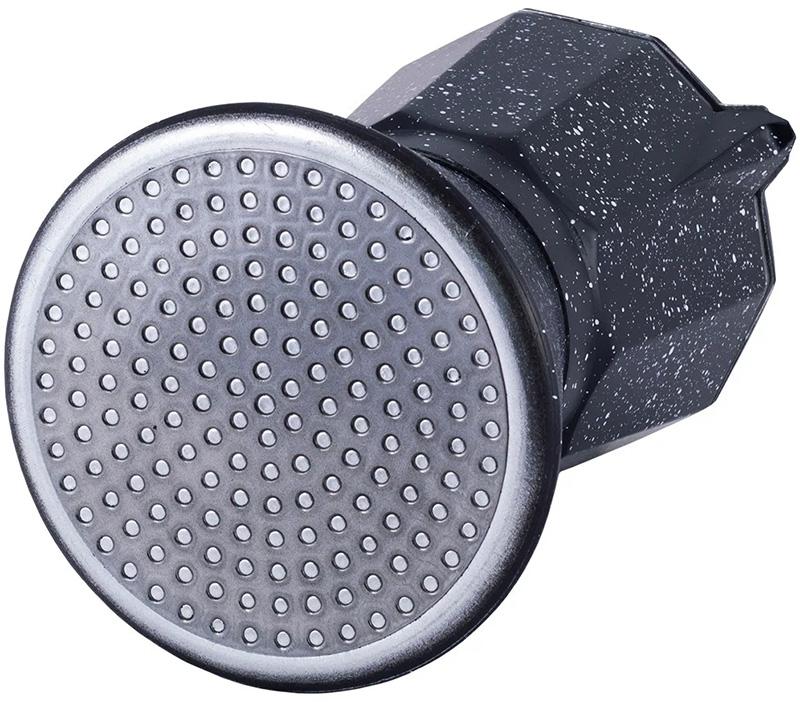 Кофеварка гейзерная Kamille Andel Black 600мл на 12 чашек KM-2514MR