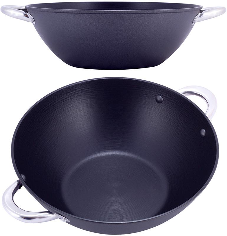 Казан чугунный "Wok" 4.5л, с антипригарным покрытием и аромо-крышкой KM-4807MR