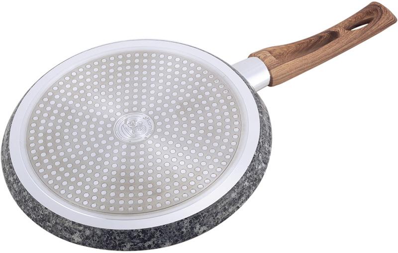 Сковорода блинная Kamille Grey Marble Ø28см индукционная с антипригарным покрытием KM-4172