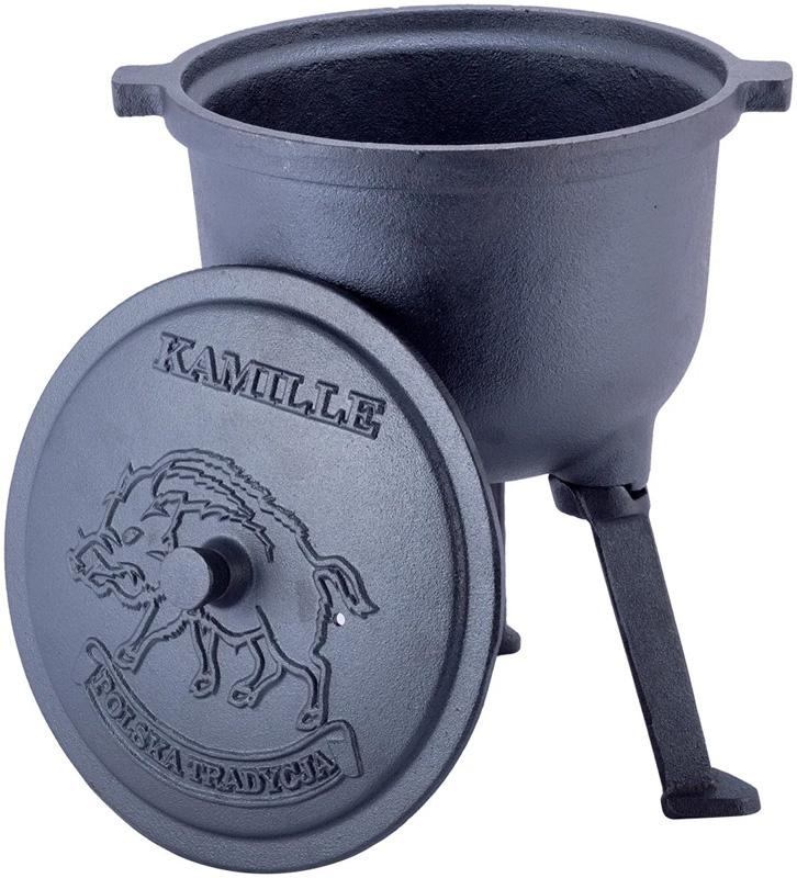 Казан чугунный Kamille Camping 10л, на ножках KM-4802V