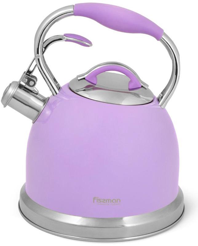 Чайник Fissman Felicity 2.6л из нержавеющей стали, со свистком, сиреневый FN-5960
