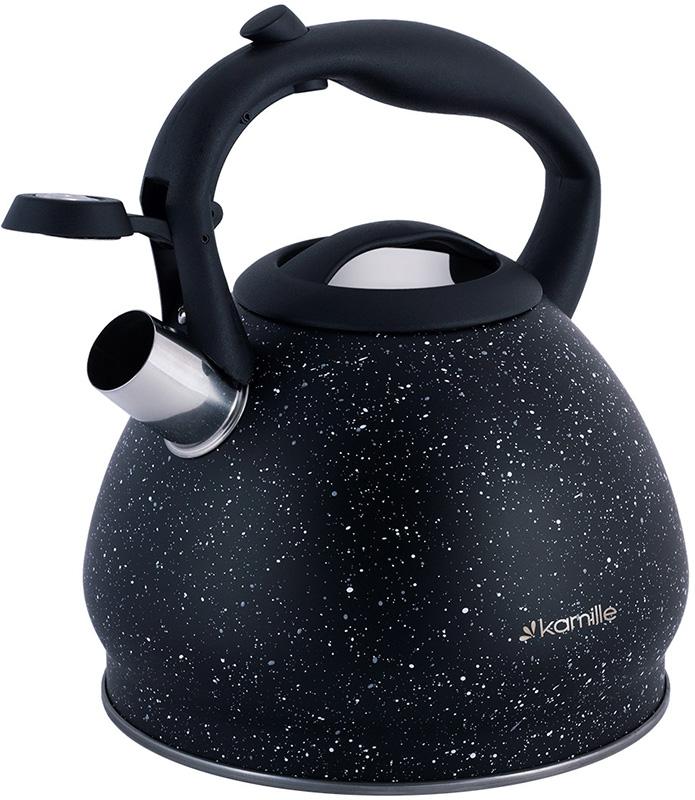 Чайник Kamille Whistling Kettle Marble 2.7л из нержавеющей стали со свистком KM-1086