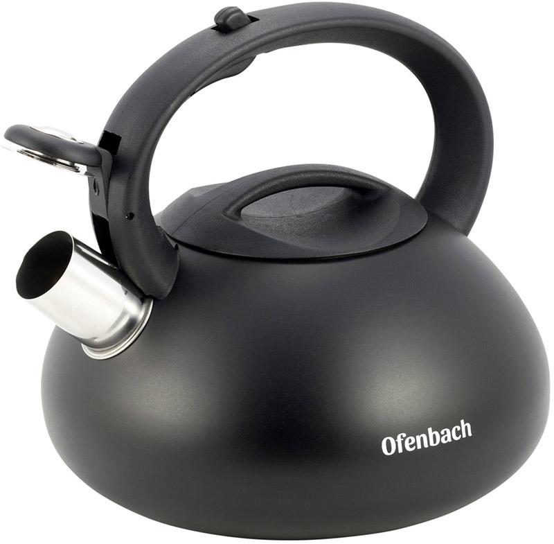 Чайник Ofenbach Happy Kettle 2.5л из нержавеющей стали со свистком, черный матовый NB-100302