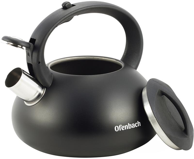 Чайник Ofenbach Happy Kettle 2.5л из нержавеющей стали со свистком, черный матовый NB-100302