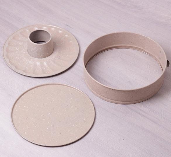 Форма Kamille Marble для выпечки разъемная Ø26х7см со сменным дном для кекса KM-6023
