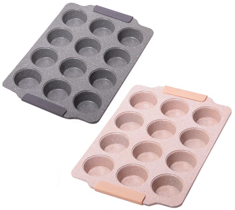 Форма для выпечки кексов Kamille Marble 38х26см, 12 ячеек KM-6039