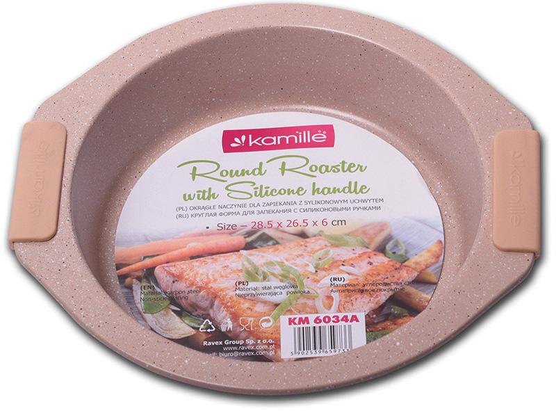 Форма Kamille Marble Ø26.5 силиконовыми ручками KM-6034A