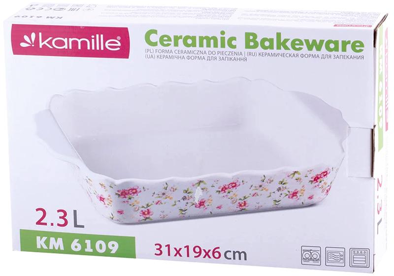 Форма для запекания Kamille Mirlinda 30.5х19х6см керамическая KM-6109