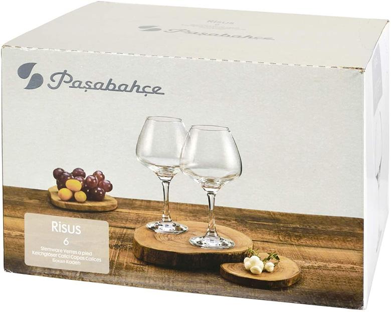 Набор 6 фужеров Pasabahce Risus 390мл, стеклянные бокалы для вина PB-440267