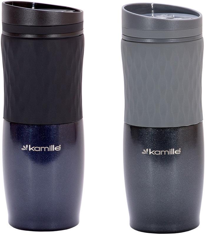 Термокружка Kamille Gottfried 500мл с TPR вставкой KM-2047