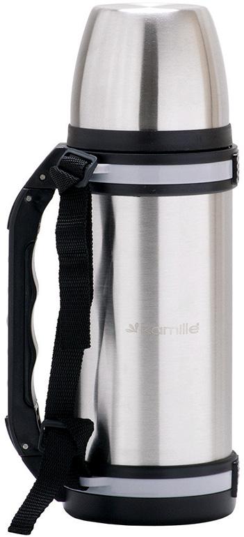 Термос Kamille Halsten 1500мл с ручкой и ремешком KM-2091