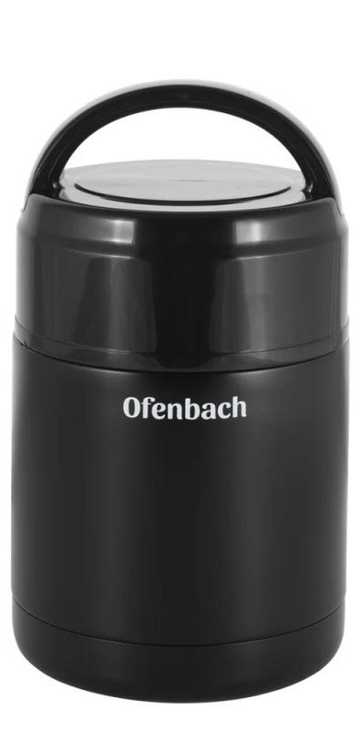 Термос пищевой Ofenbach 600мл из нержавеющей стали, черный NB-101301
