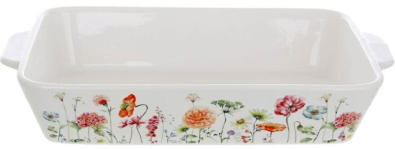 Форма для запекания и сервировки Flower Garden фарфоровая 34х20х5.5см BD-K074