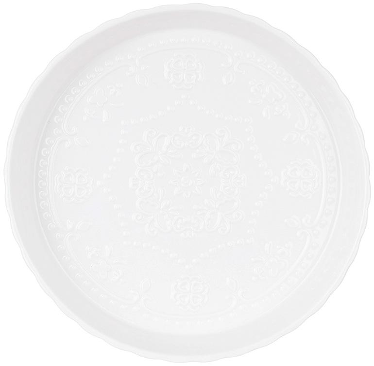 Форма для выпечки фарфоровая "White City Кружево" Ø26х5см, круглая BD-988-445