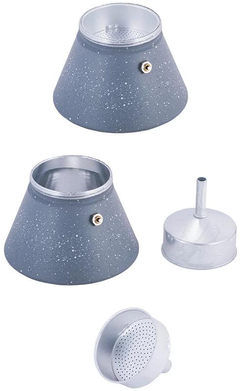 Кофеварка гейзерная Kamille Andel Grey 600мл на 12 чашек KM-2519GR