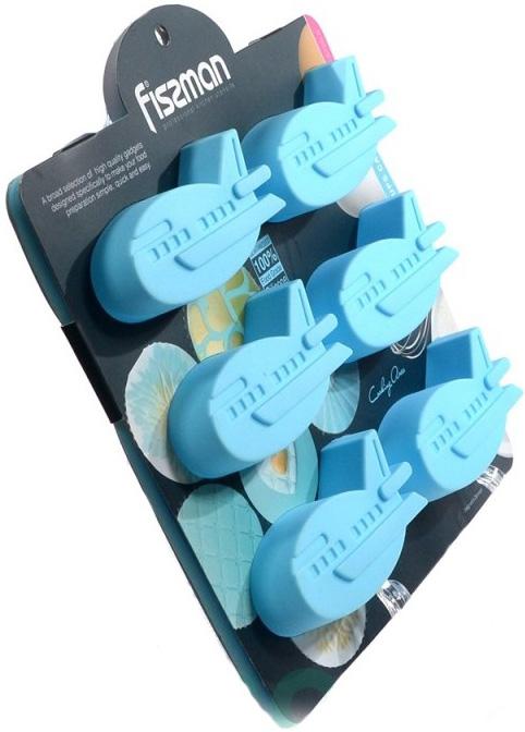 Fissman Blue Airplane Silicone Baking Mold 22x20cm, 6 Cells