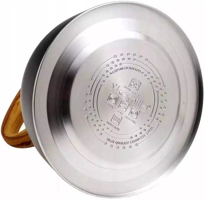 Чайник Kamille Whistling Kettle Black 3л из нержавеющей стали со свистком (черный) KM-0854