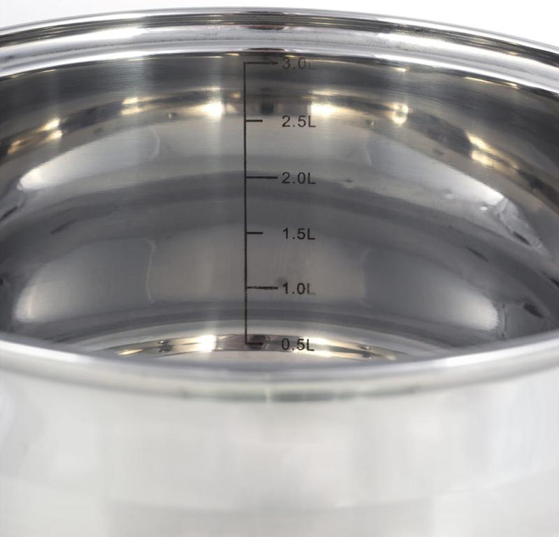 Набор 4 кастрюли Ofenbach Casserole из нержавеющей стали (1.1л, 1.7л, 2.4л, 3.4л) со стеклянными крышками NB-100004