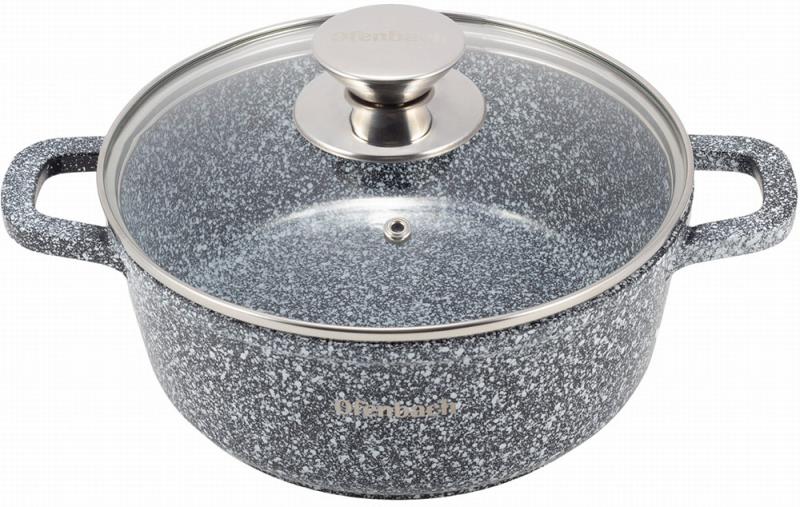 Кастрюля Ofenbach Snow Marble 4.5л индукционная с антипригарным покрытием NB-100501