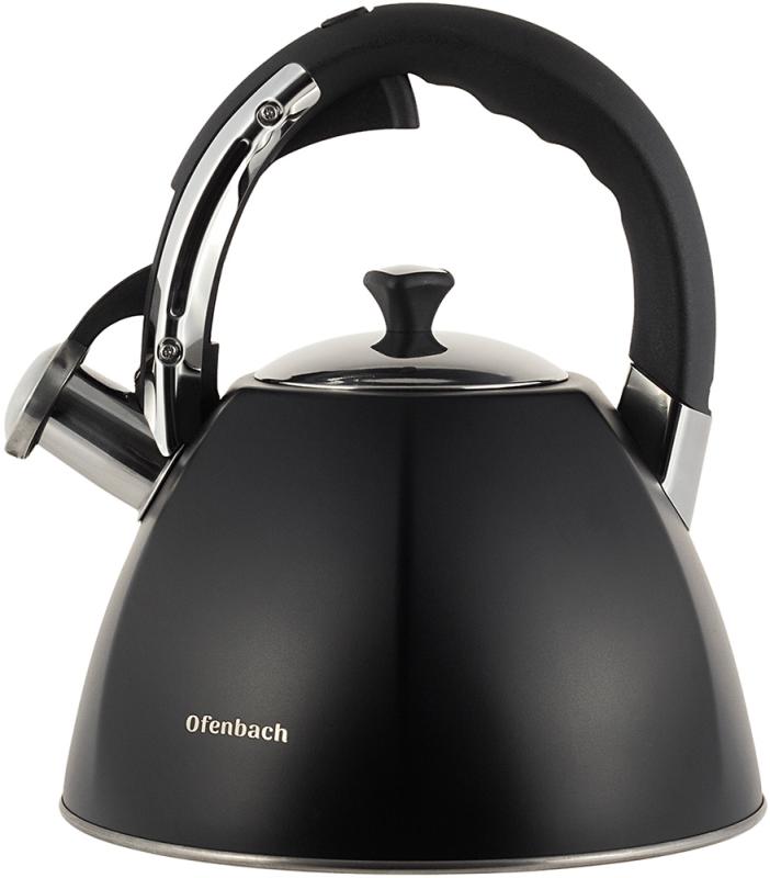 Чайник Ofenbach Augsburg Black 3.2л со свистком, нержавеющая сталь, черный NB-100308