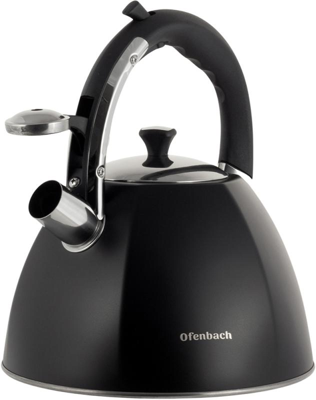 Чайник Ofenbach Augsburg Black 3.2л со свистком, нержавеющая сталь, черный NB-100308