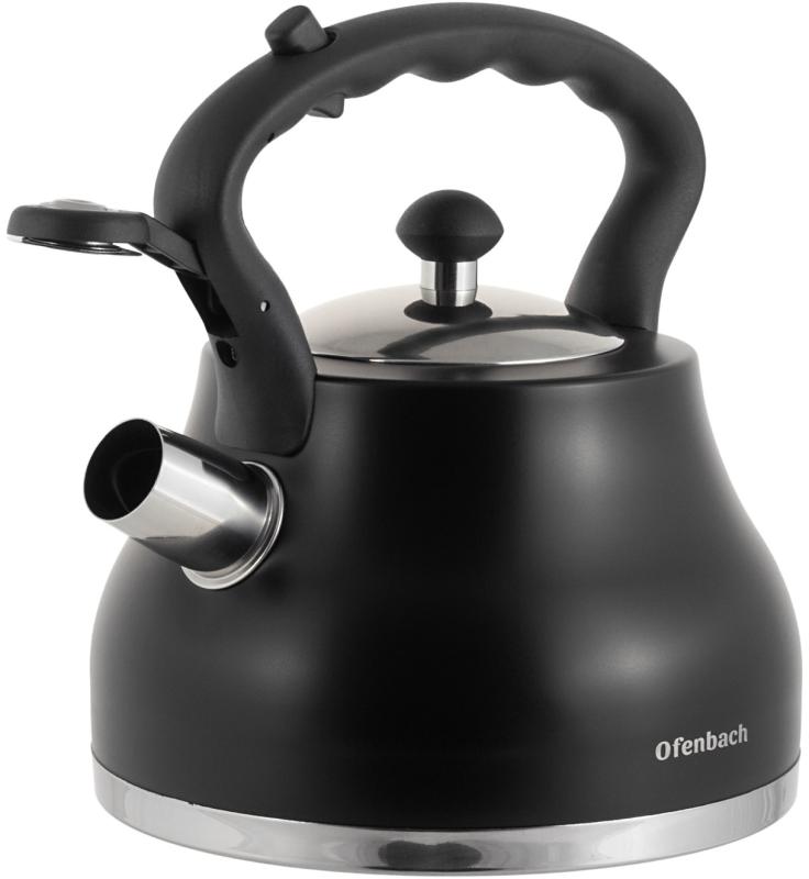Чайник Ofenbach Black 2.7л нержавеющая сталь, со свистком NB-100313BL