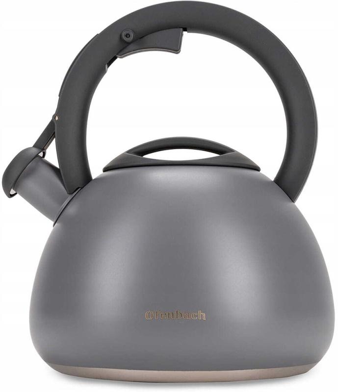 Чайник Ofenbach Silver 2.7л нержавеющая сталь, со свистком, серый матовый NB-100321