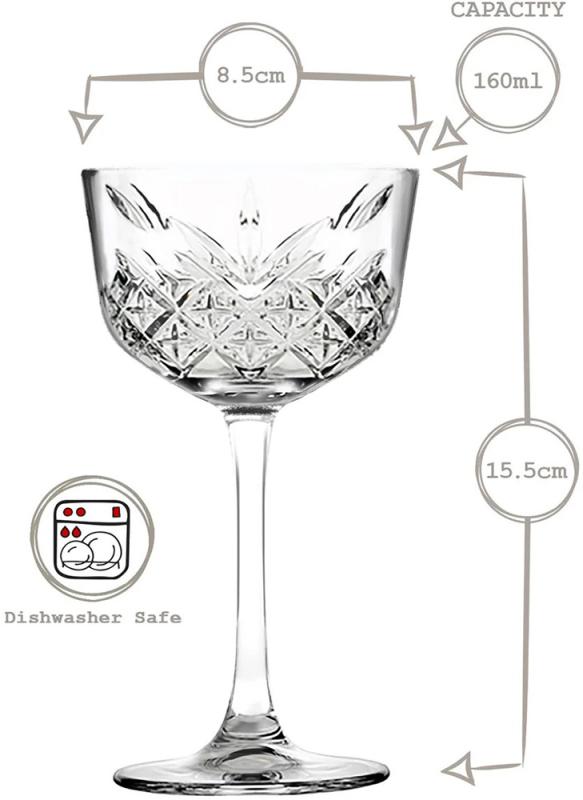 Набор 4 бокала Pasabahce Timeless 160мл коктейльные фужеры PB-440366