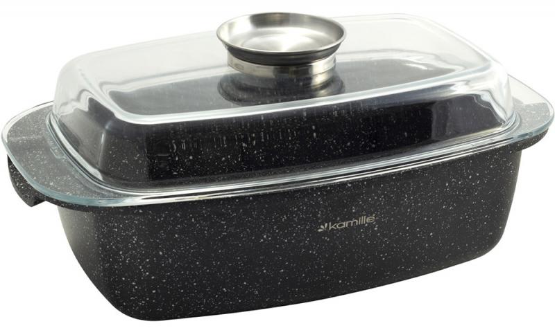 Kamille Roastery 5.5L Roaster with Marble Non-Stick Coating and Aroma Lid KM-4433