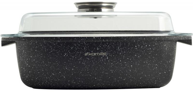 Kamille Roastery 5.5L Roaster with Marble Non-Stick Coating and Aroma Lid KM-4433