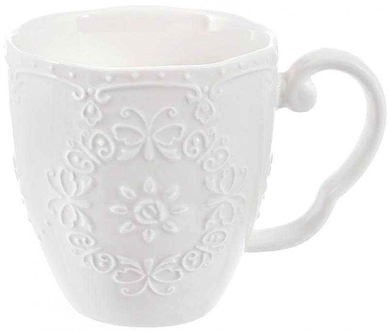 Set of 4 porcelain mugs "White Lace" (cup) 280 ml BD-988-373