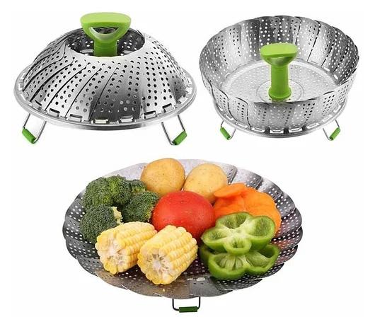Kamille Lamarche Ø23cm Stainless Steel Folding Steamer KM-8844