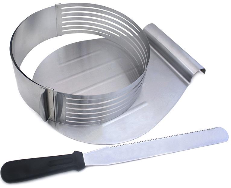 Kamille biscuit cutter Ø24.5-30cm, adjustable with knife and tray KM-8830