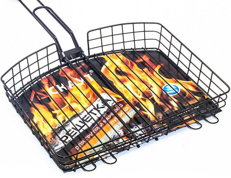 Kamille "Scout" barbecue grate with non-stick coating, 30.5 x 32 x 5.5 cm, KM-0741