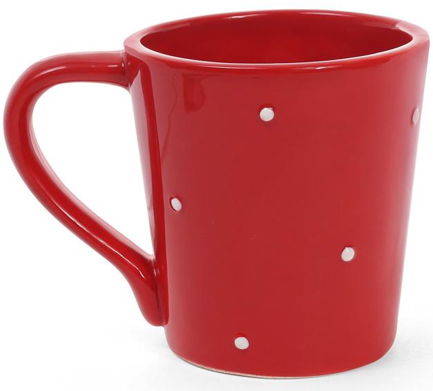 Ceramic mug "Deer in scarves on red" 325ml BD-834-149