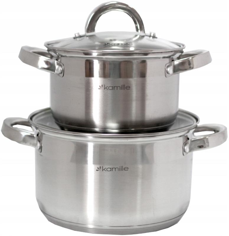 Kamille Mystery 2.1L, 3.8L Pot Set 2 зі скляними кришками KM-5627S
