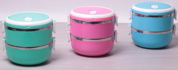 Lunch box Kamille Food Box 2 containers of 700 ml, 16.5x15x15 cm KM-2128